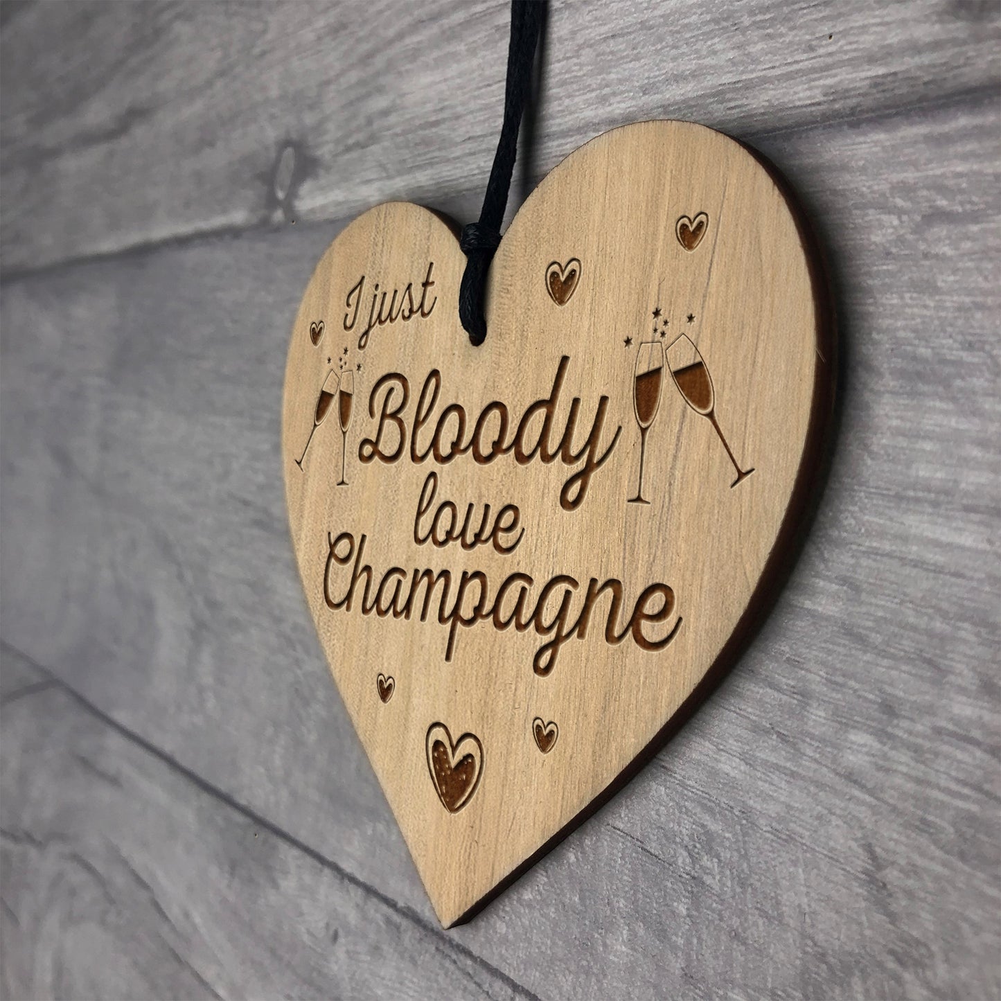 Funny Friendship Gift Bar Sign Hanging Wooden Heart Wall Sign