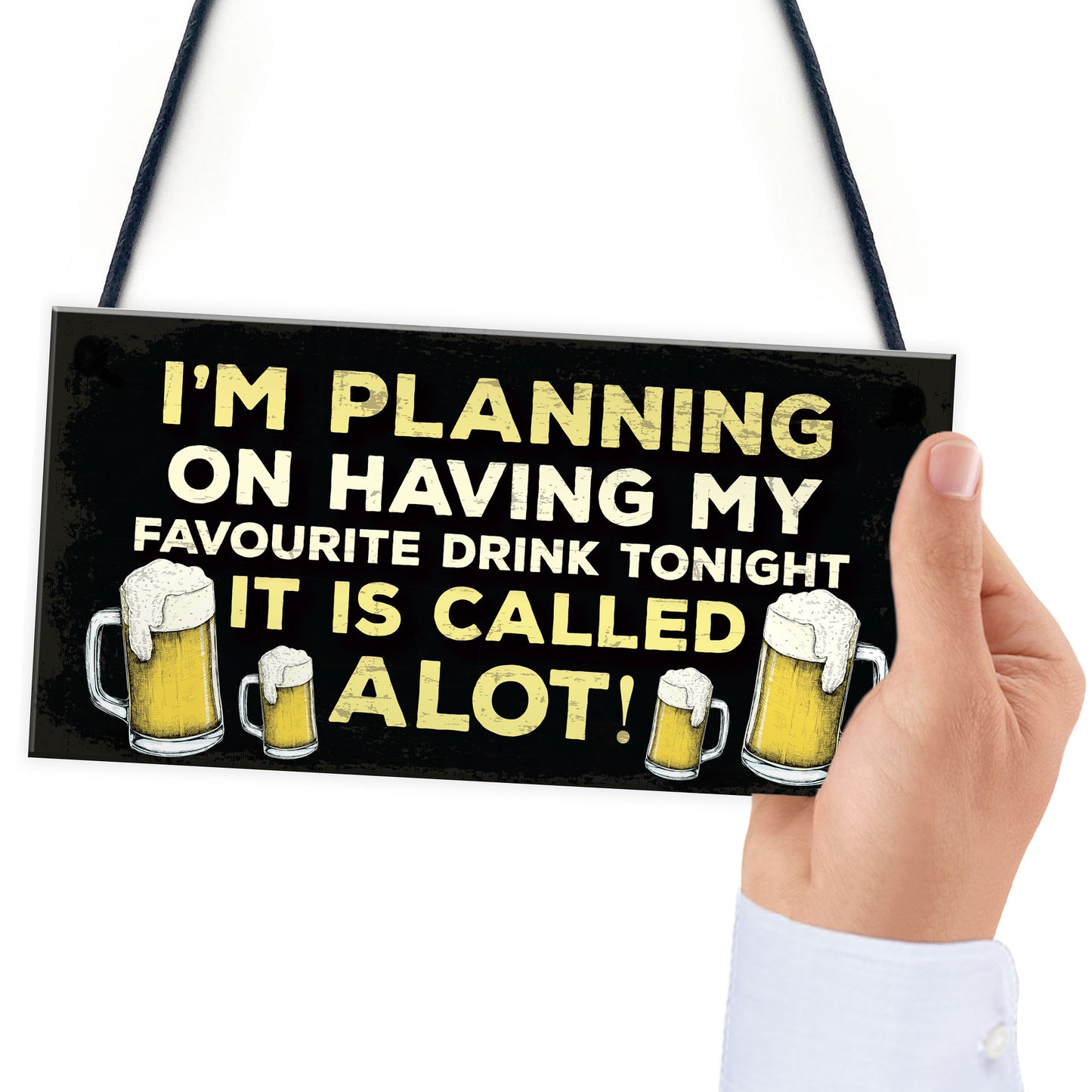 Funny Alcohol Beer Gin Wine Gift Hanging Plaque For Home Bar