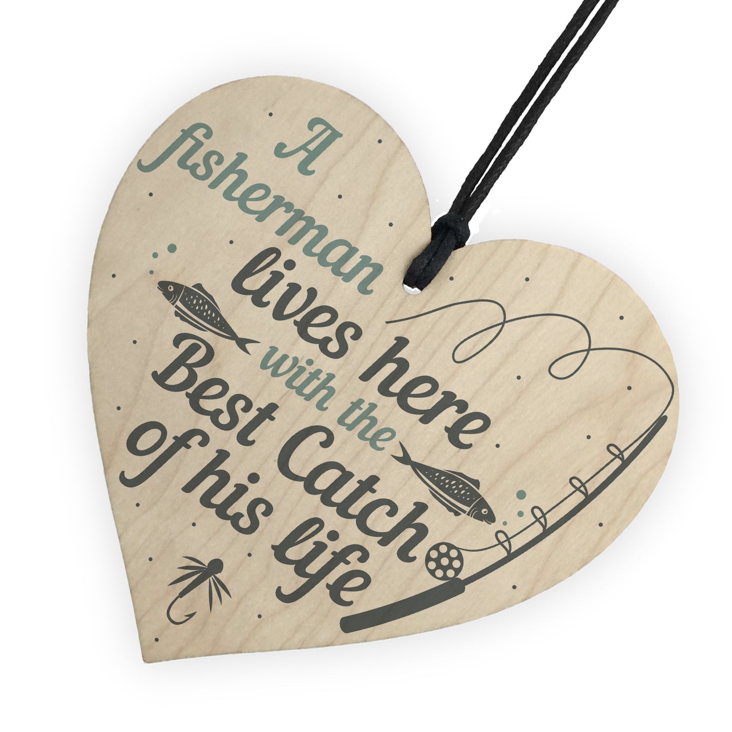 Grandad Lives Here CARP Fishing Wood Signs Fathers Day Plaques