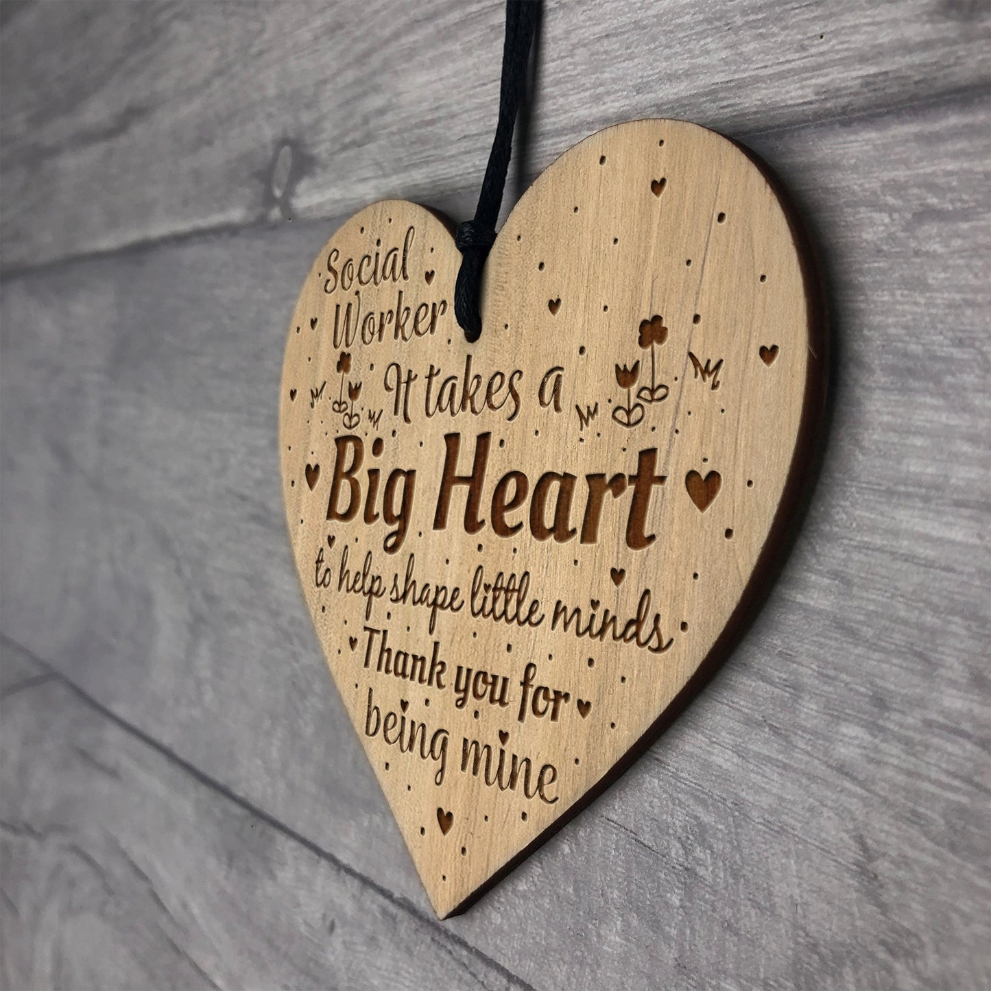 Social Worker Gift Thank You Gift For Him Her Engraved Heart