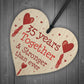35th Anniversary Gift Wood Heart Perfect Gift For Husband Wife