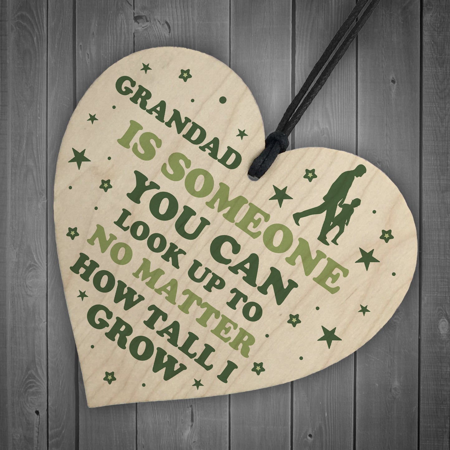 Grandad Gifts Novelty Wooden Heart Sign Birthday Grandad Gifts