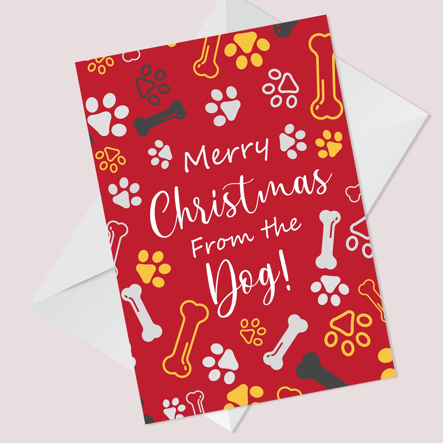 Merry Christmas Card From The Dog Funny Christmas Card For Mum