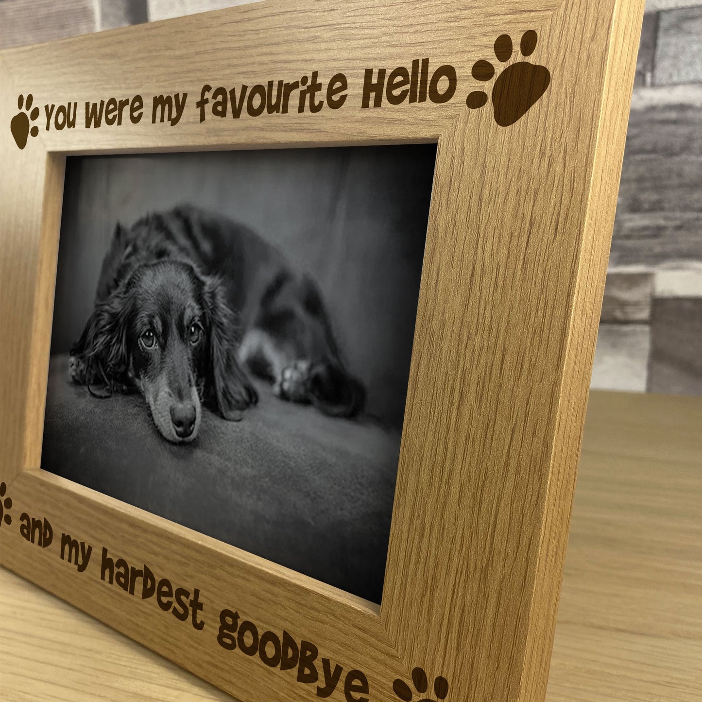 Memorial Wooden Photo Frame For Pet In Memory Of Dog Gift