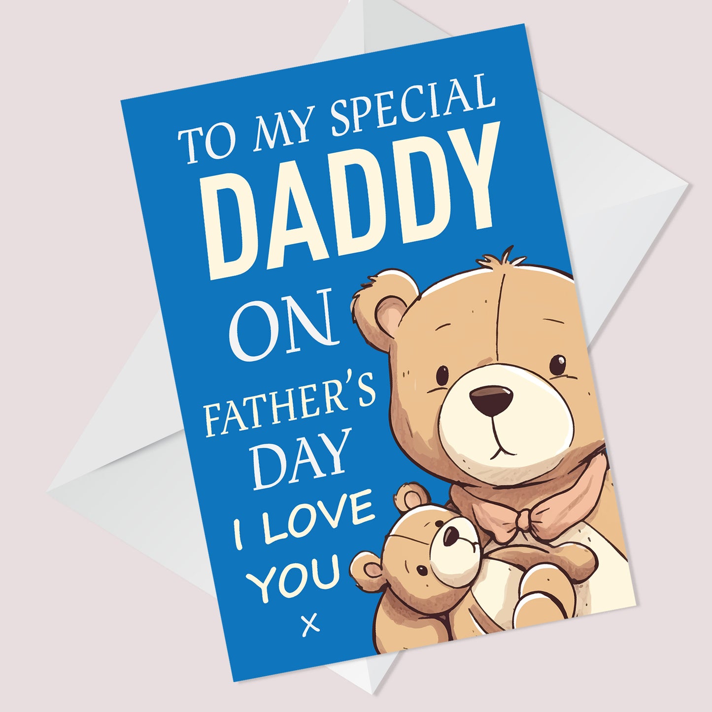 Fathers Day Card For Daddy From Daughter Son Bear Daddy Card