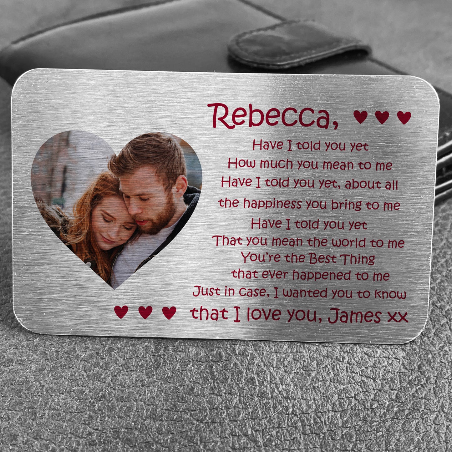 Beautiful Valentines Anniversary Gift Personalised Photo Card