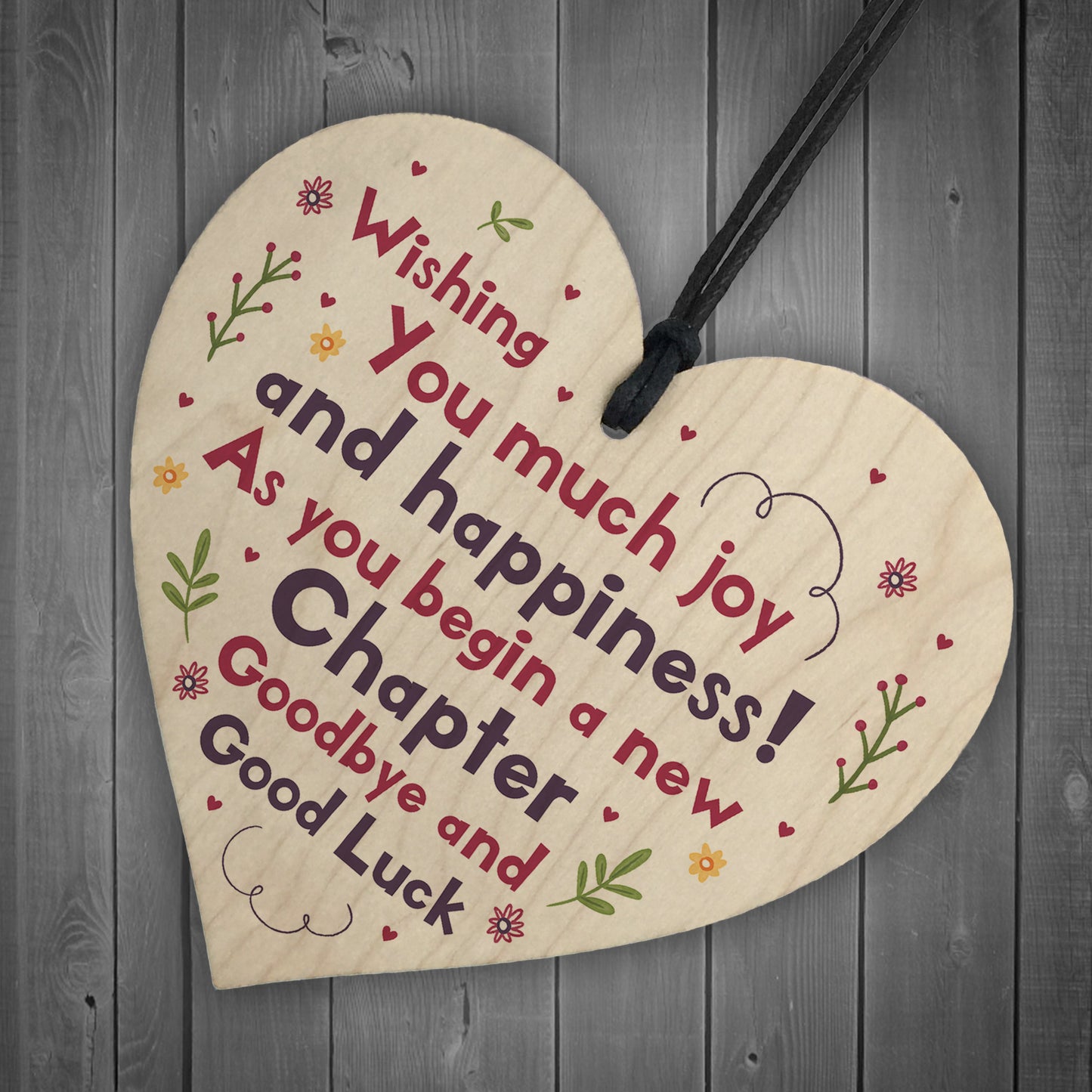 Colleague Plaque Hanging Wooden Heart Colleague Leaving Gift