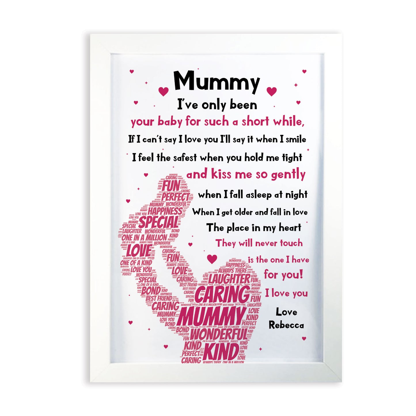 Newborn Baby Gift For Mummy Framed Print Mummy Birthday Xmas