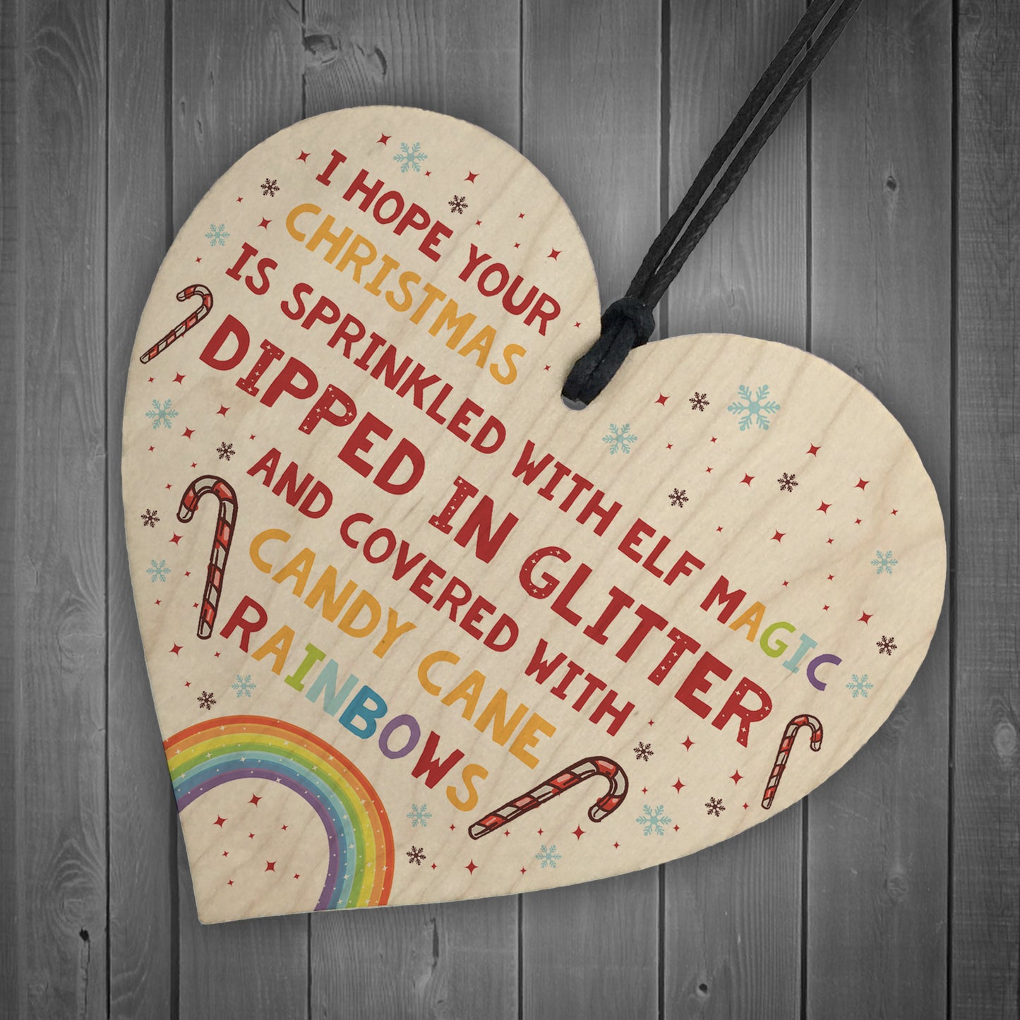 Auntie Mum Daughter Christmas Gift Wooden Heart Funny Xmas Gift