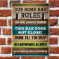 Our Home Bar Rules Funny Wall Sign Accessories for Home Bar Pub
