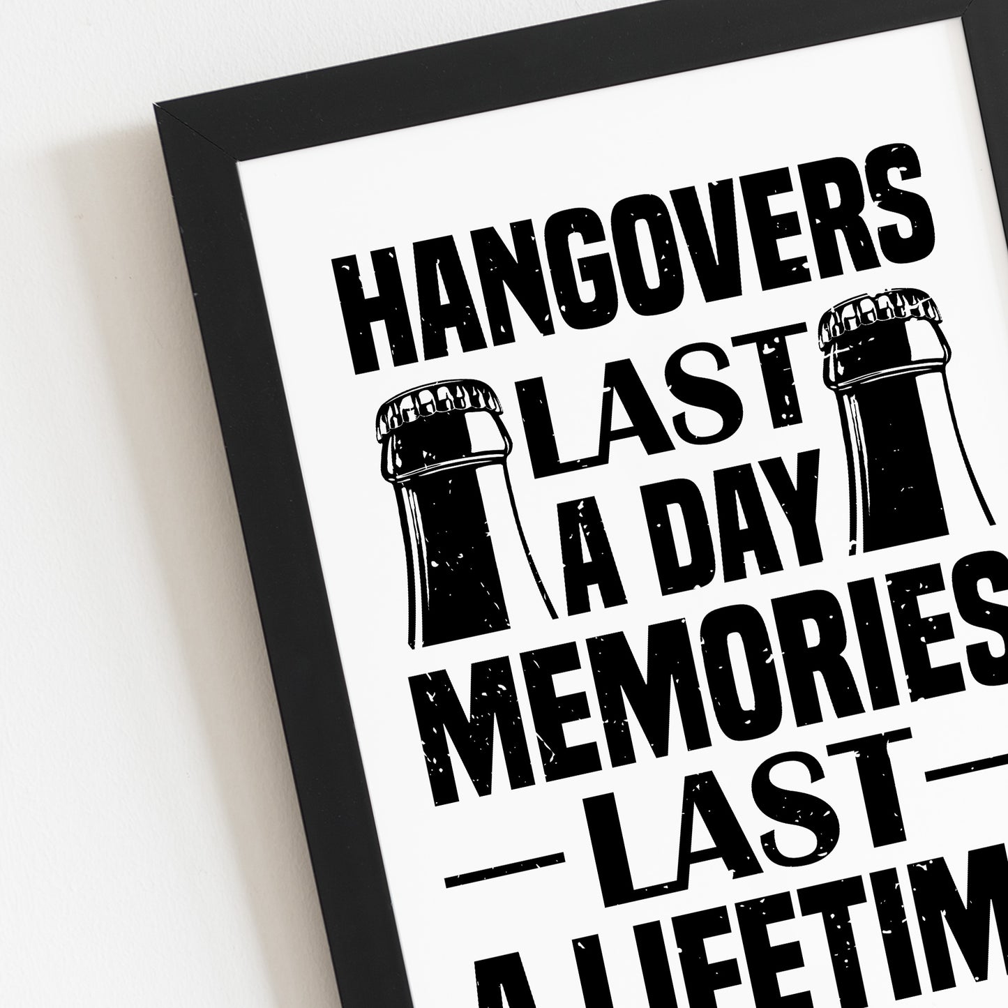 Funny Alcohol Sign Bar Signs For Home Man Cave FRAMED Print