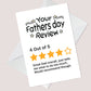 Dad Fathers Day Card Funny Fathers Day Card Review Card