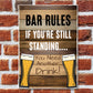 Funny Bar Rules Sign Hanging Sign For Home Bar Shed Man Cave