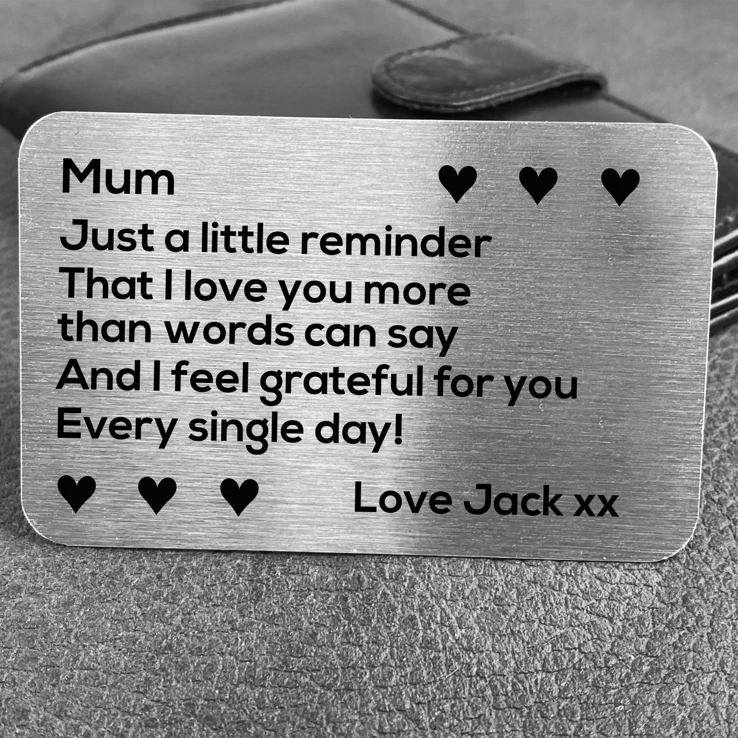 Thank You Gift For Mum Personalised Wallet Insert Birthday Xmas