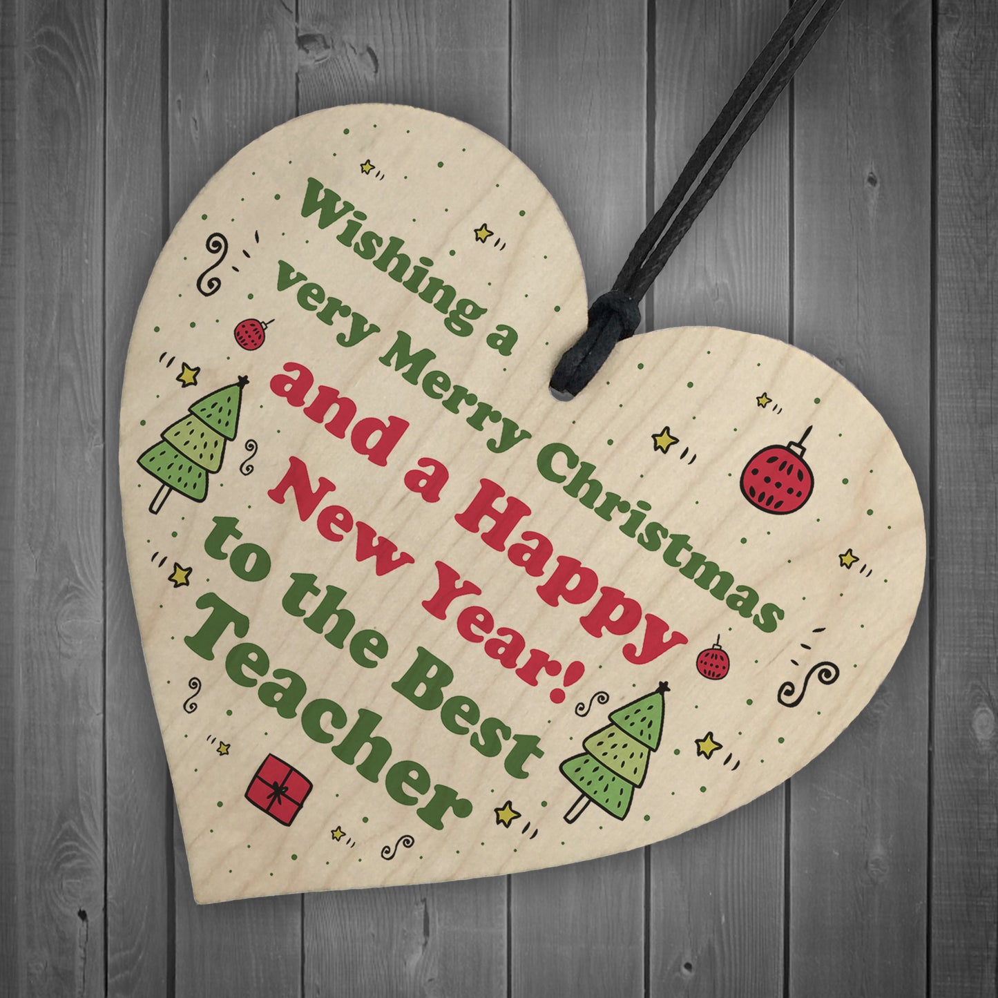 Christmas Gift For Best Teacher Heart Thank You Gift For Teacher