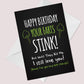 Funny Happy Birthday Card For Him Novelty Card Boyfriend Husband
