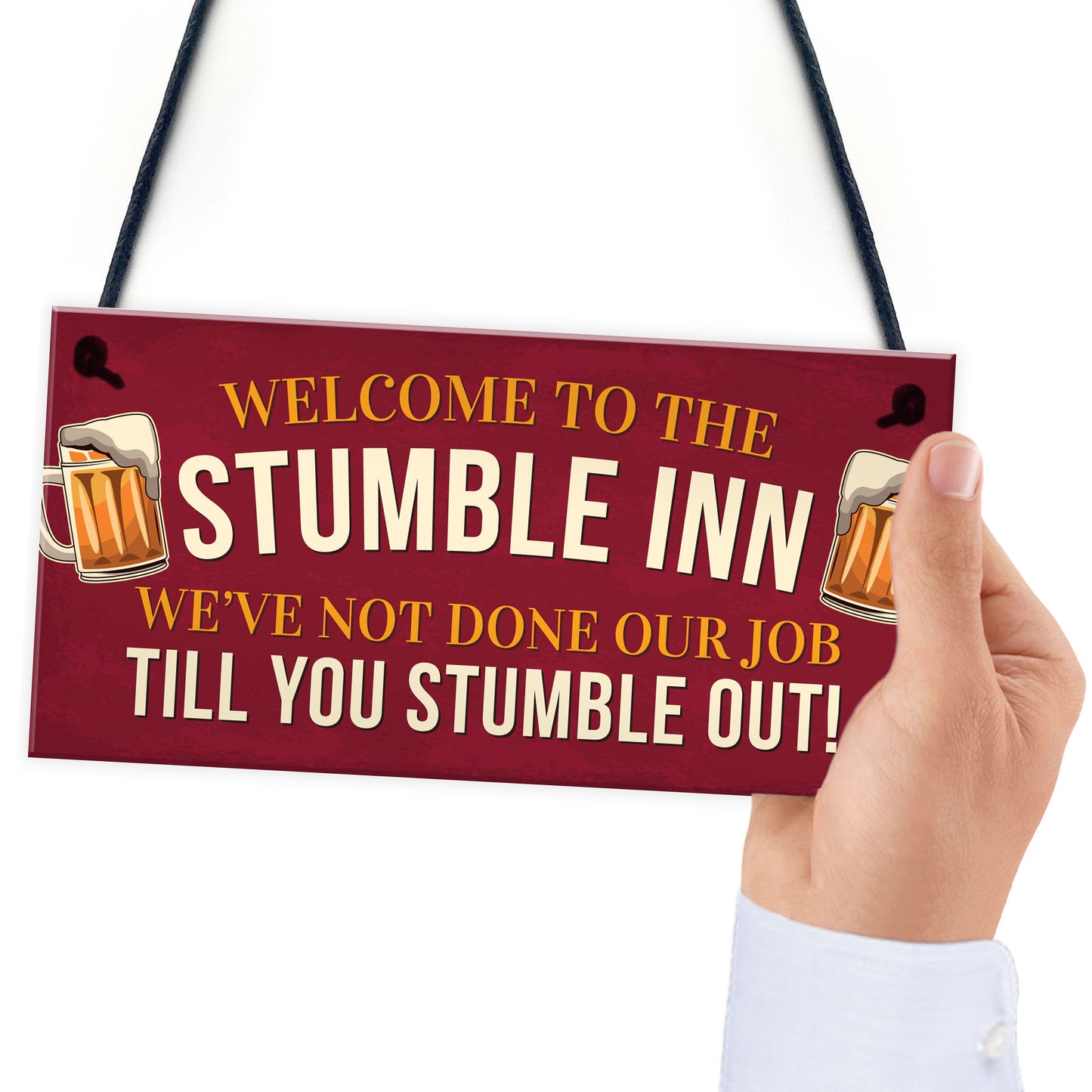 Stumble Inn Garden Bar Hanging Sign Alcohol Man Cave Beer Gin