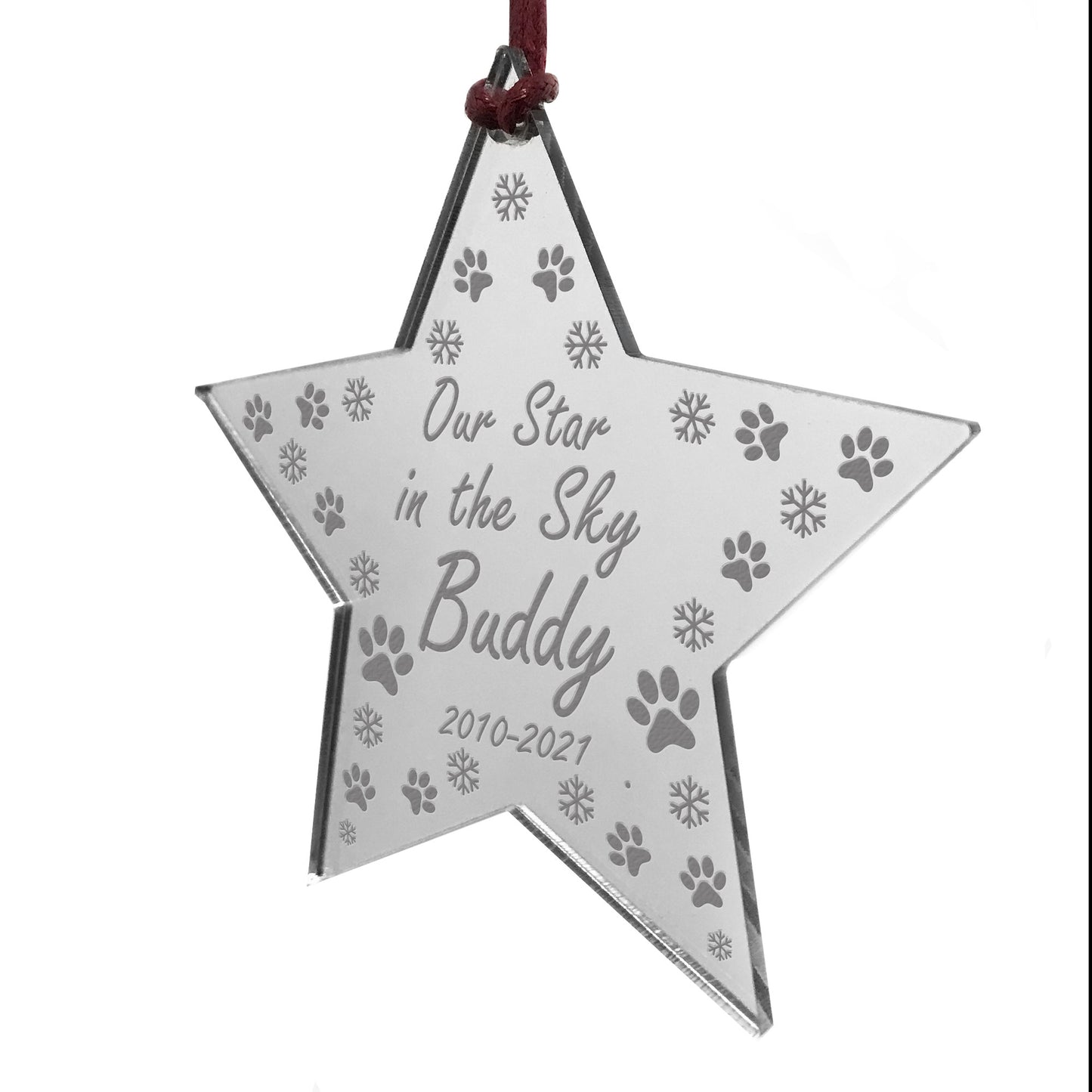 Star In The Sky Personalised Christmas Bauble For Pet Dog