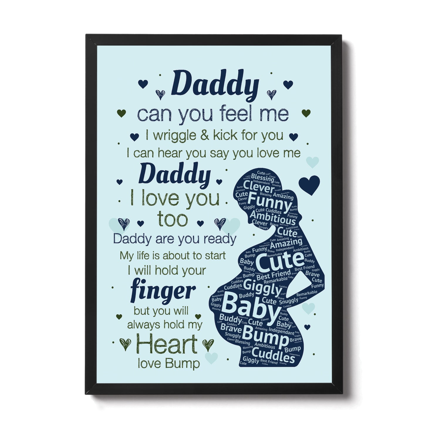 Daddy To Be Gifts Baby Shower Gift For Dad Framed Fathers Day