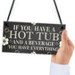 Hot Tub Sign Funny Garden Sign Summer House Plaque Alcohol Gift
