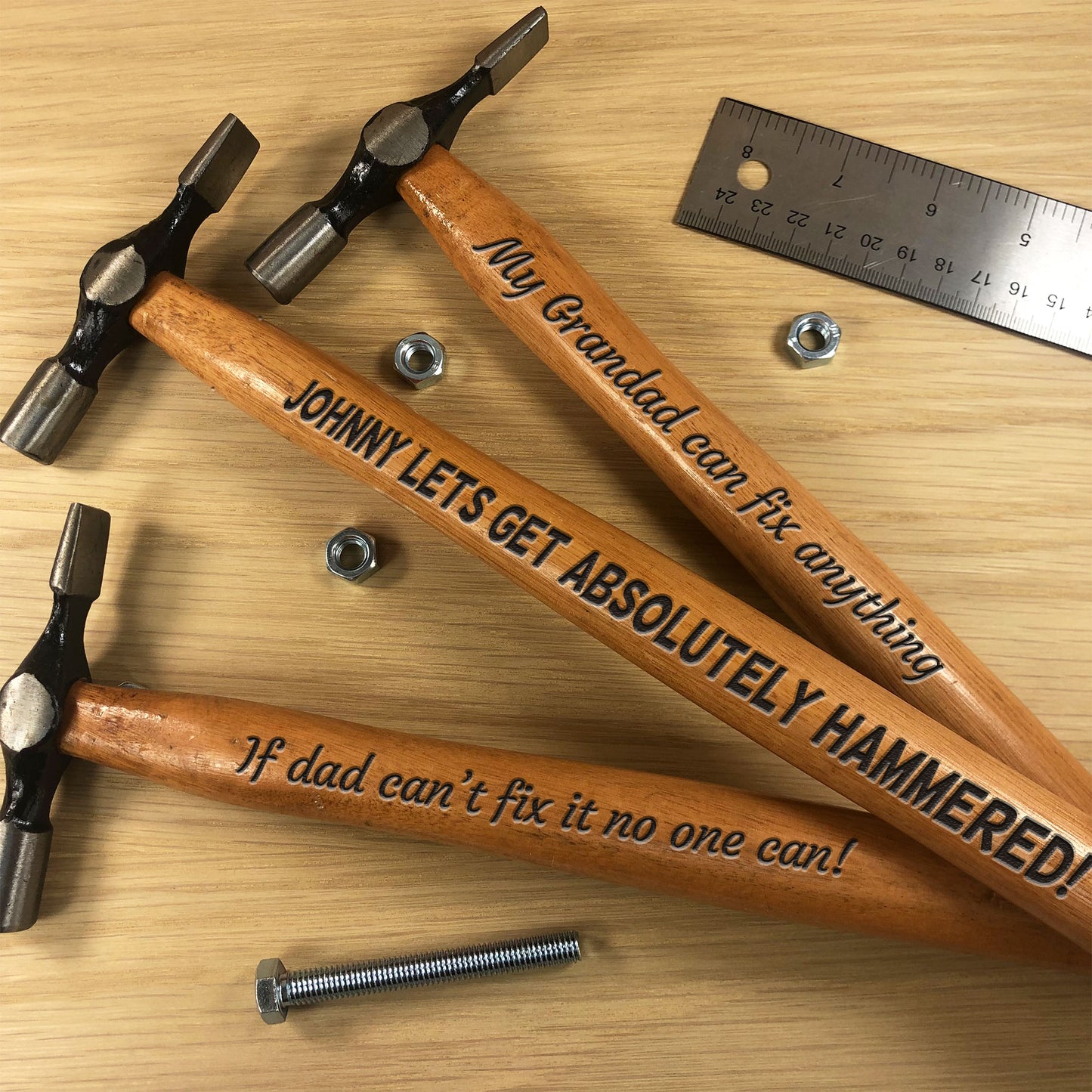 Personalised Engraved Hammer Birthday Gift For Him Novelty Gift