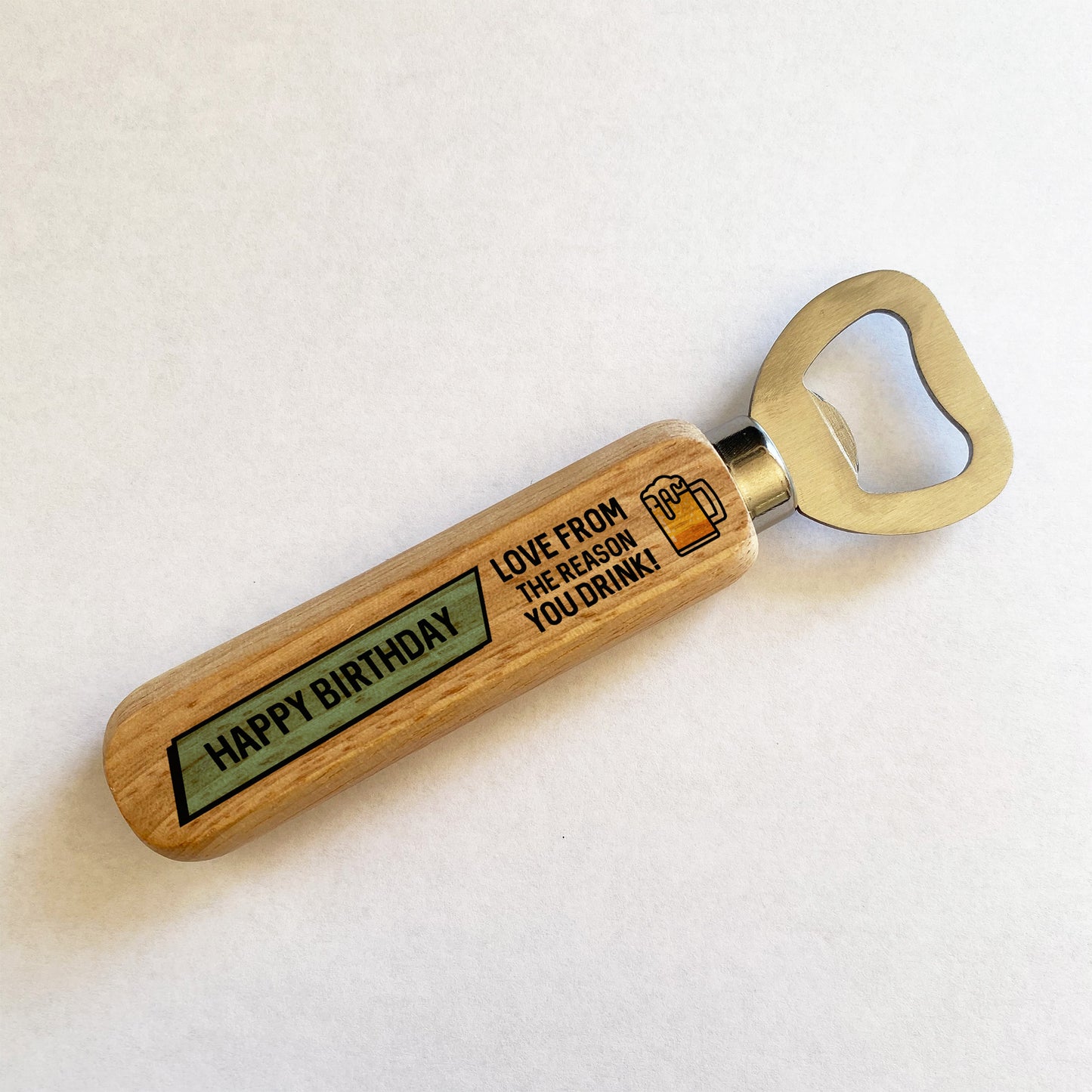 Novelty Birthday Gift For Men Women Wooden Bottle Opener