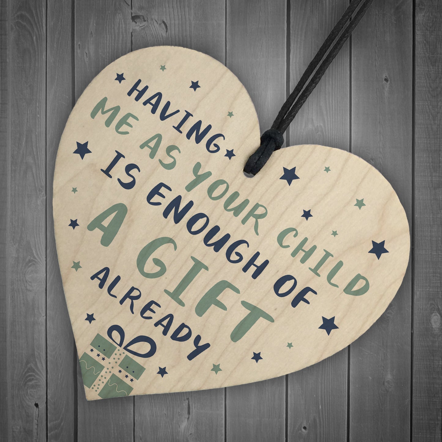 Funny Fathers Day Birthday Gift For Dad Wood Heart Daughter Son