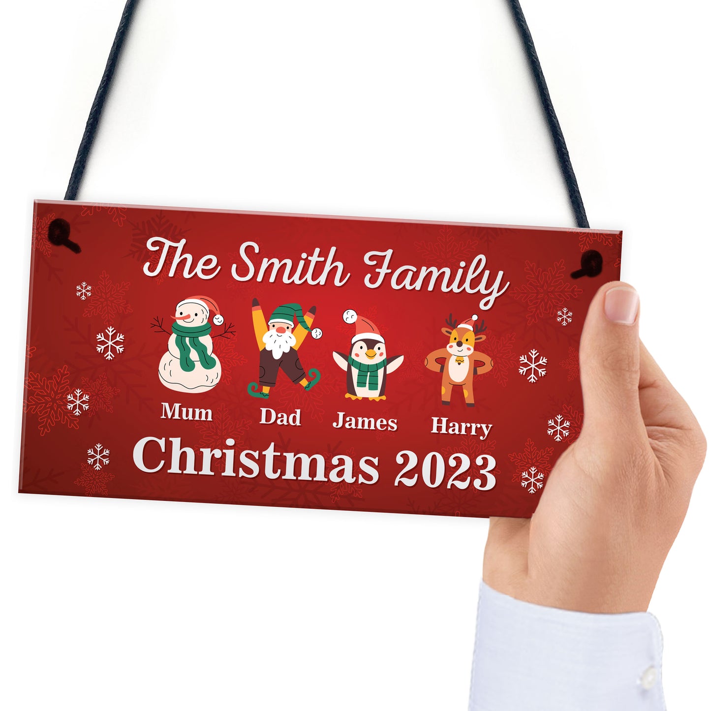 Christmas Decoration For Family Personalised Christmas Sign