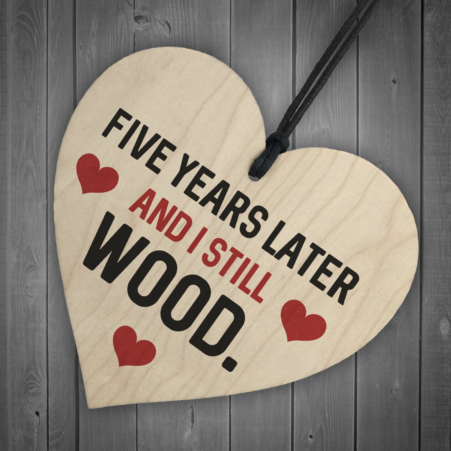 Funny 5th Anniversary Gift For Wife Husband Heart Gift For Him