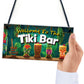 Tiki Bar Welcome Hanging Bar Pub Plaque Beer Cocktails Beach