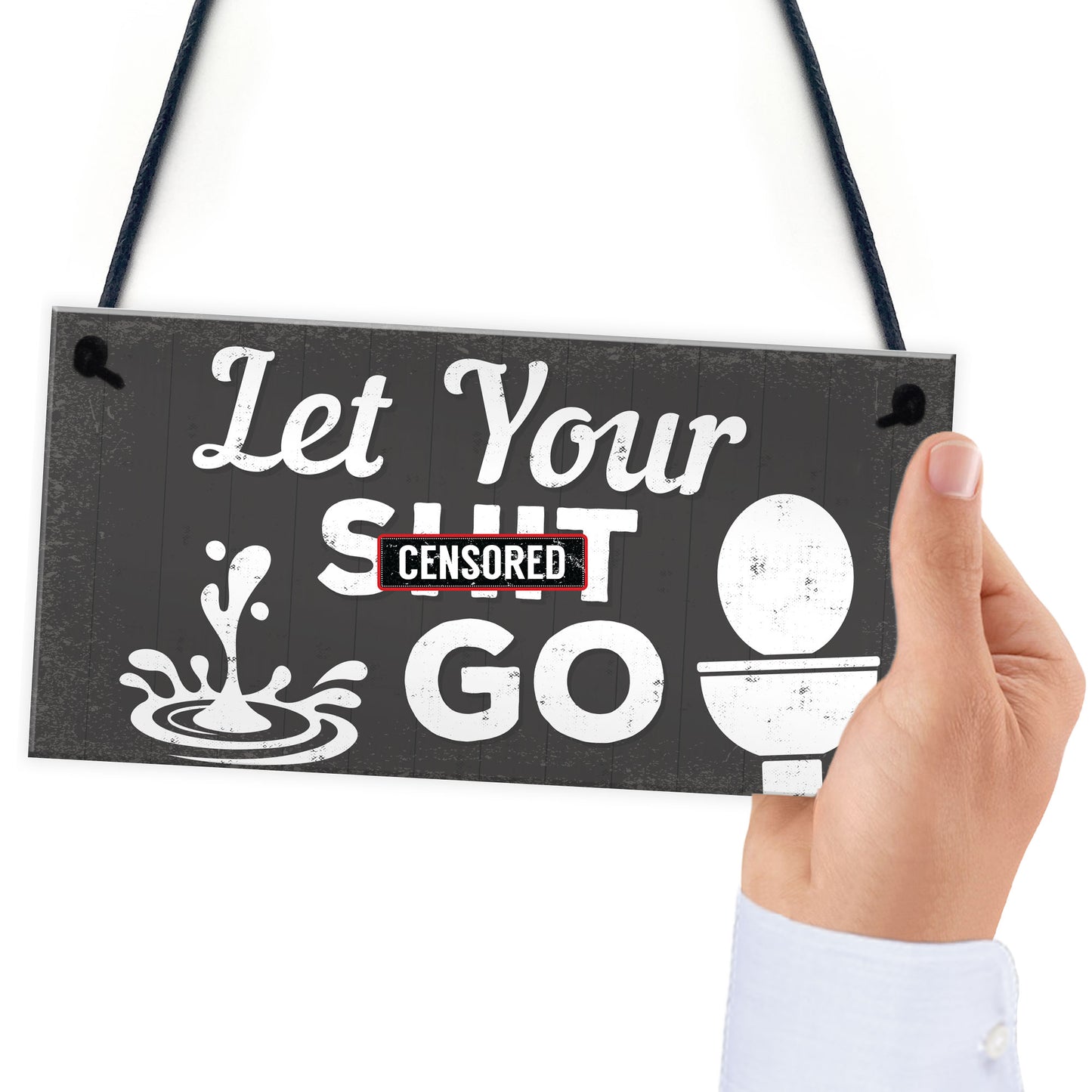 Quirky Bathroom Sign Funny Toilet Loo Door Wall Shabby Chic Gift