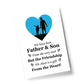 Father And Son Fathers Day Print Birthday Gift For Dad Son A4
