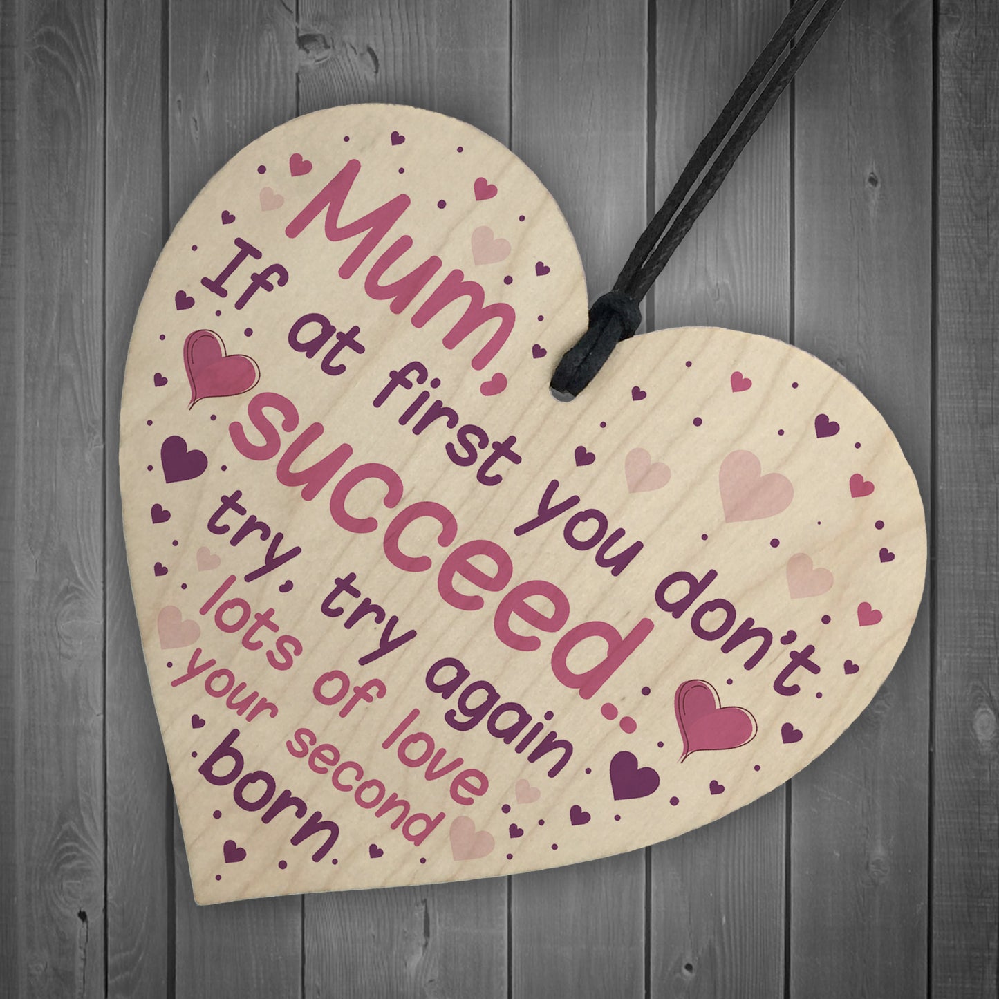 Funny Joke Mothers Day Gift From Daughter Son Wooden Heart Gift