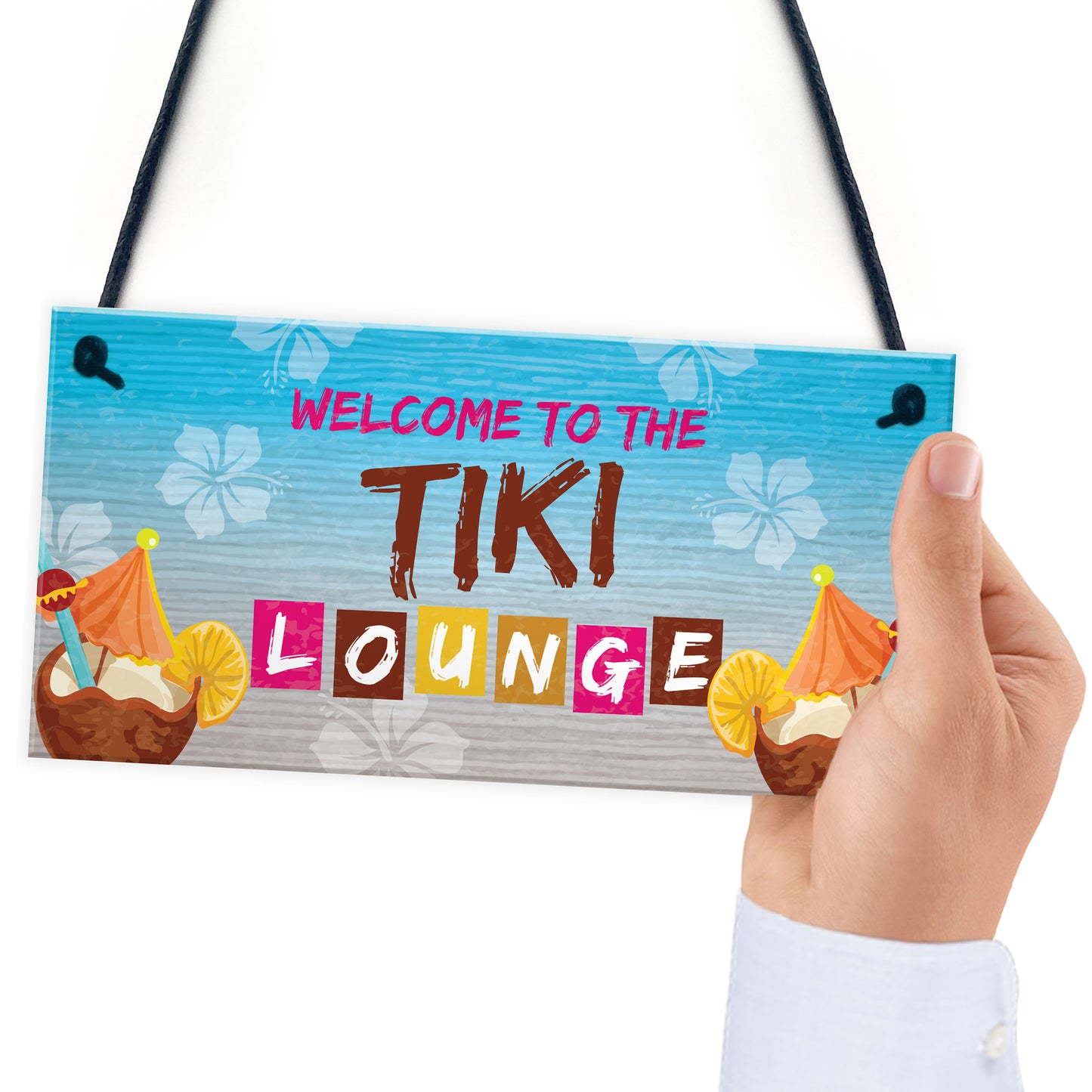The Tiki Lounge Novelty Home Bar Sign Hanging Garden Bar Decor