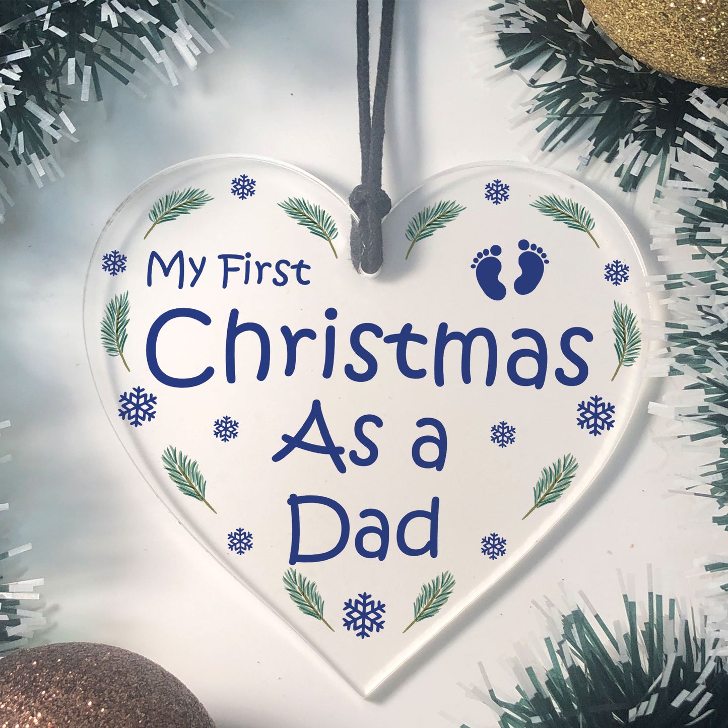 First Christmas As A Dad Bauble Hanging Christmas Tree Decor
