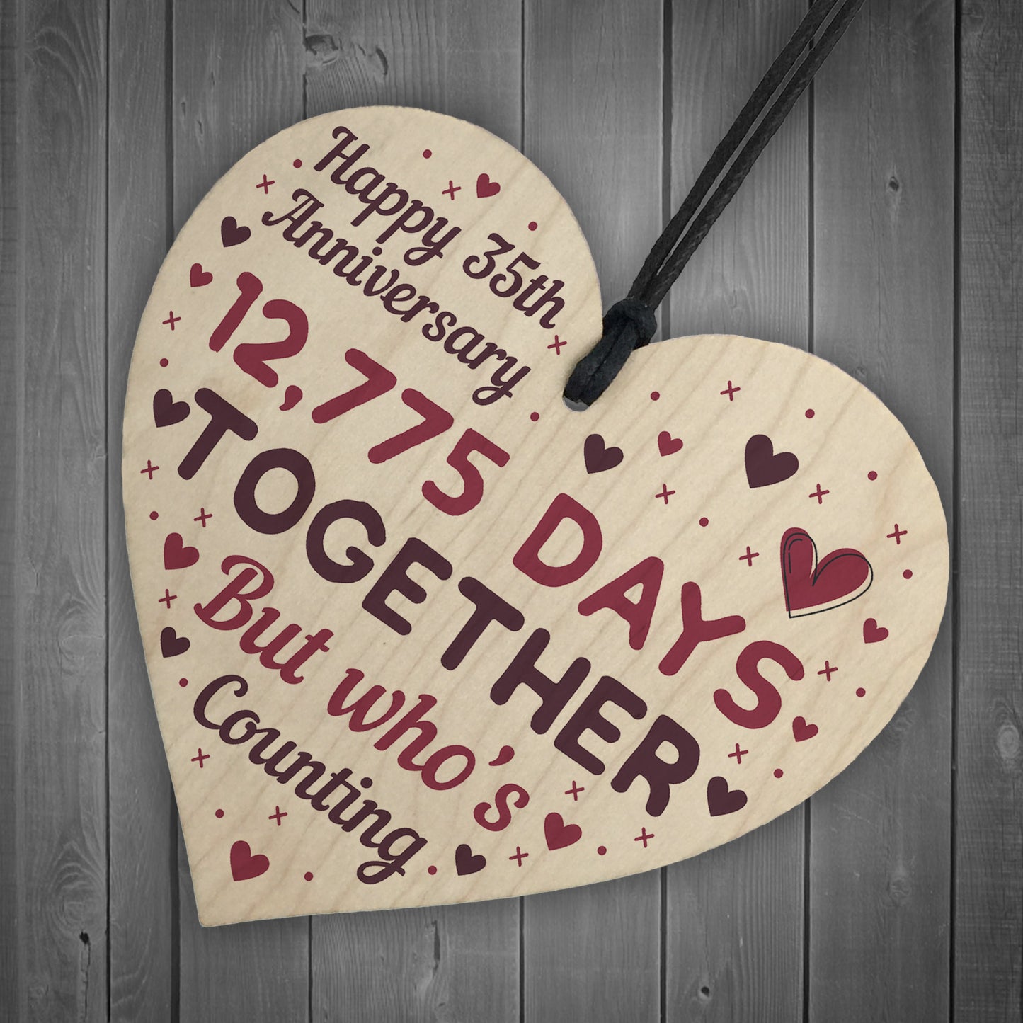 Handmade Wood Heart Gift To Celebrate 35th Anniversary Gifts