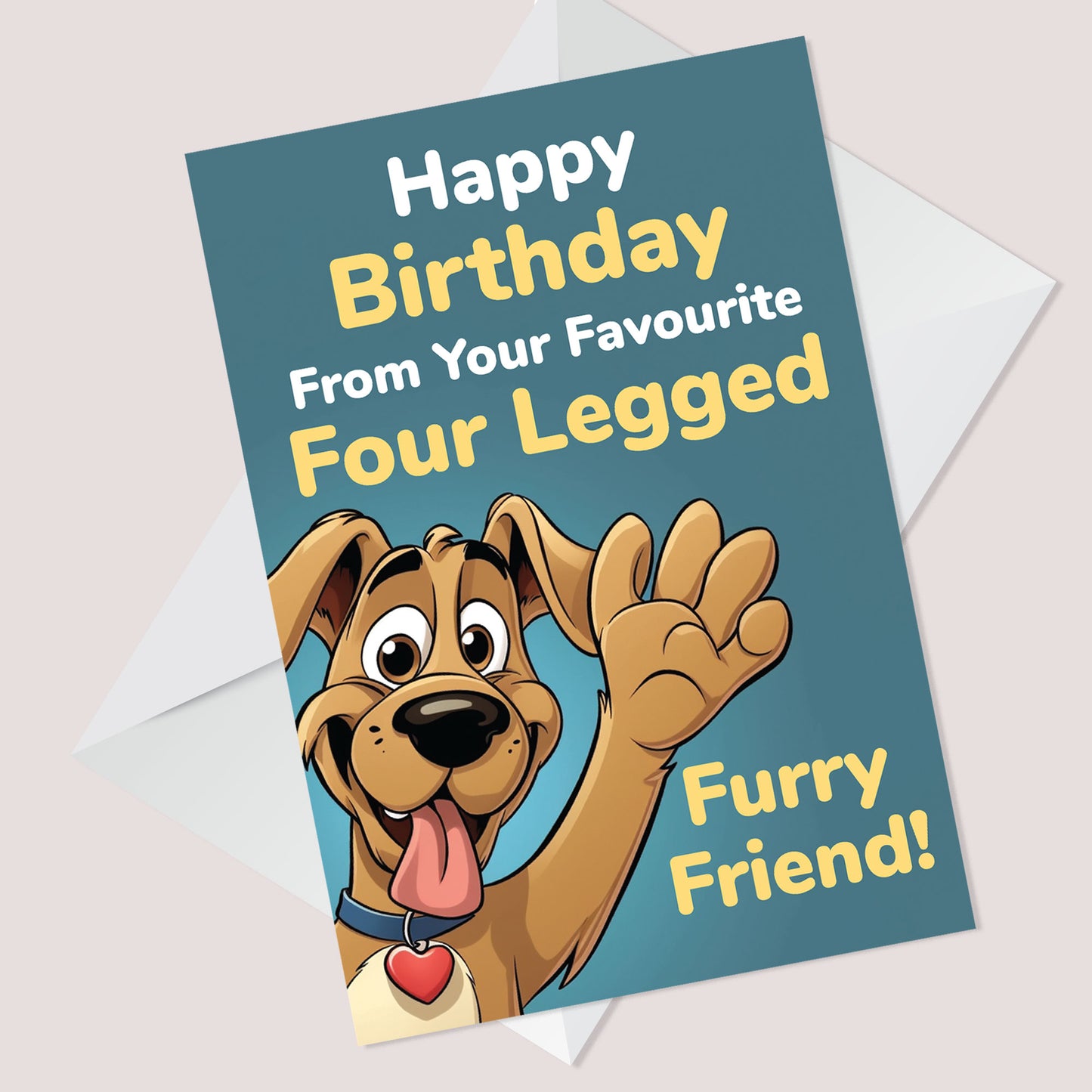 Funny Birthday Card From The Dog Novelty Dog Mum and Dad