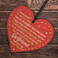 Valentines Gift Girlfriend Wood Heart Anniversary Birthday Gift