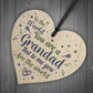 Grandad Ornament Keepsake Wooden Heart Birthday Christmas Card