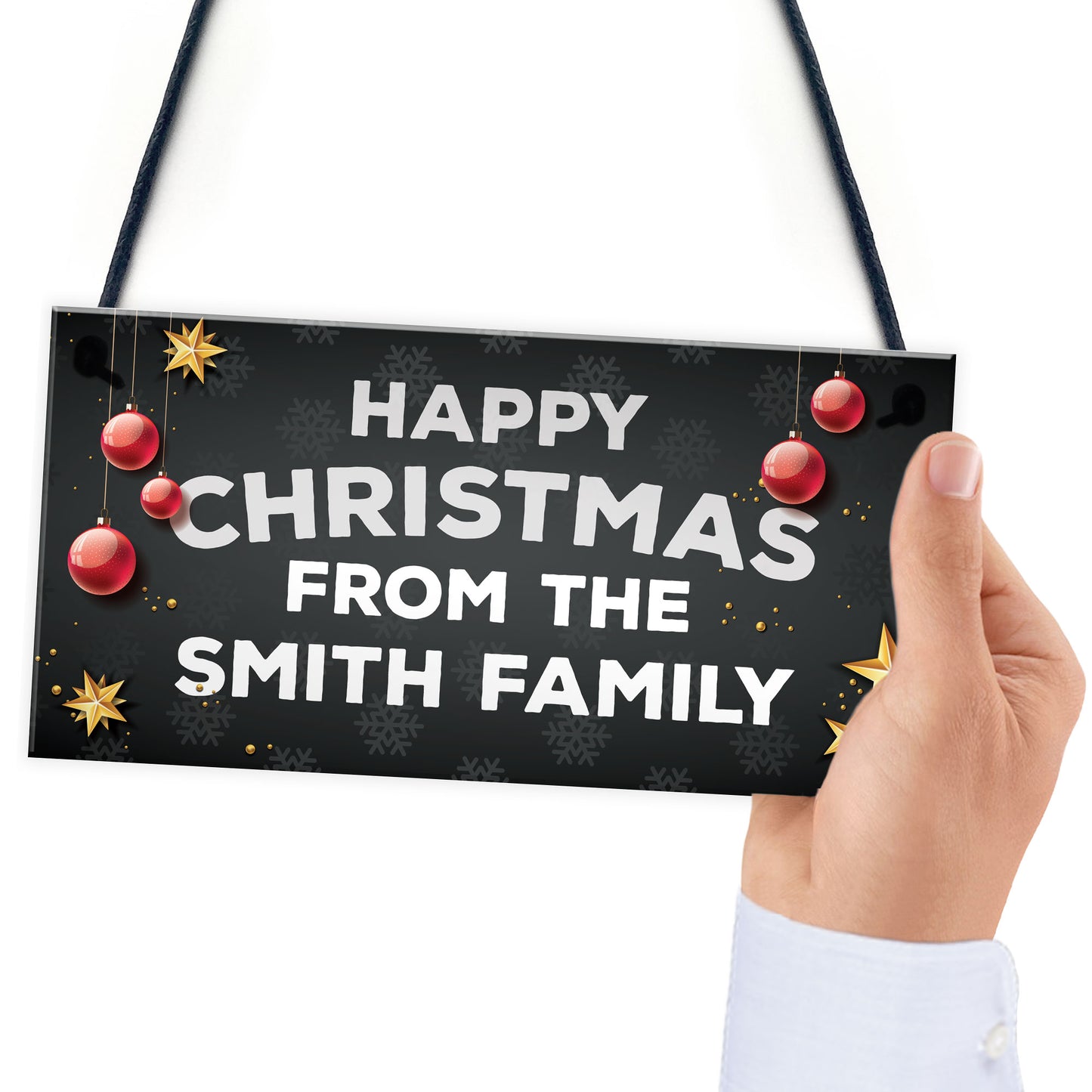 Happy Christmas Welcome Sign Personalised Christmas Decoration