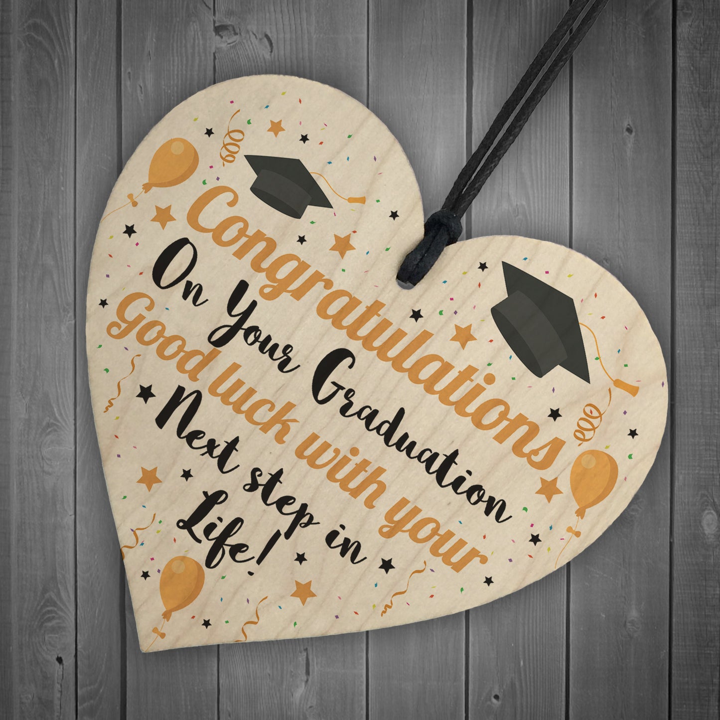 Congratulations On Your Graduation Wooden Heart Plaque Gifts