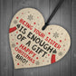 Brother Christmas Gift Funny Novelty Wood Heart Gift From Sister
