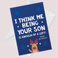 Funny Christmas Card For Dad From Son Rude Card For Him Xmas
