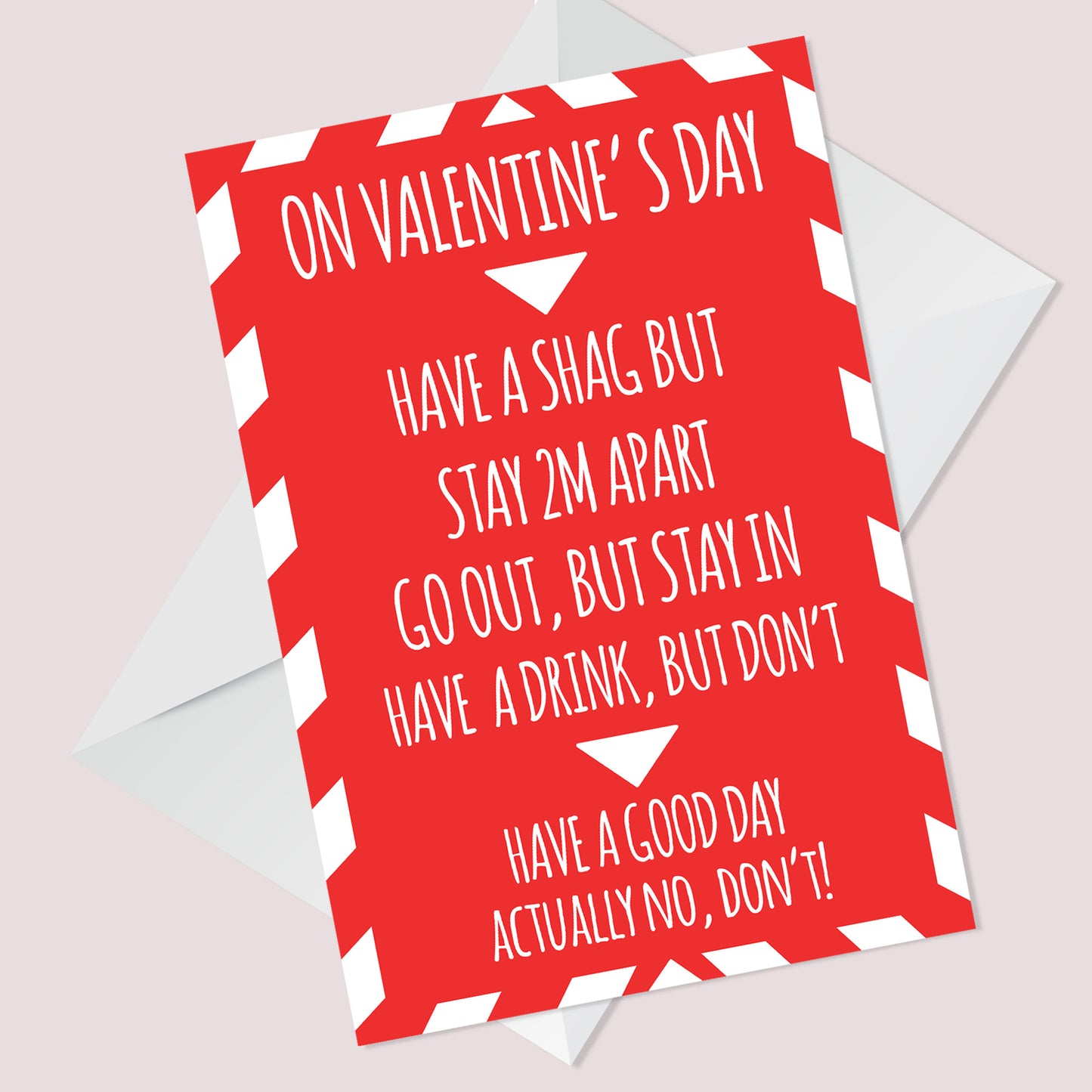 Funny Valentines Day Card Lockdown Warning Novelty Card