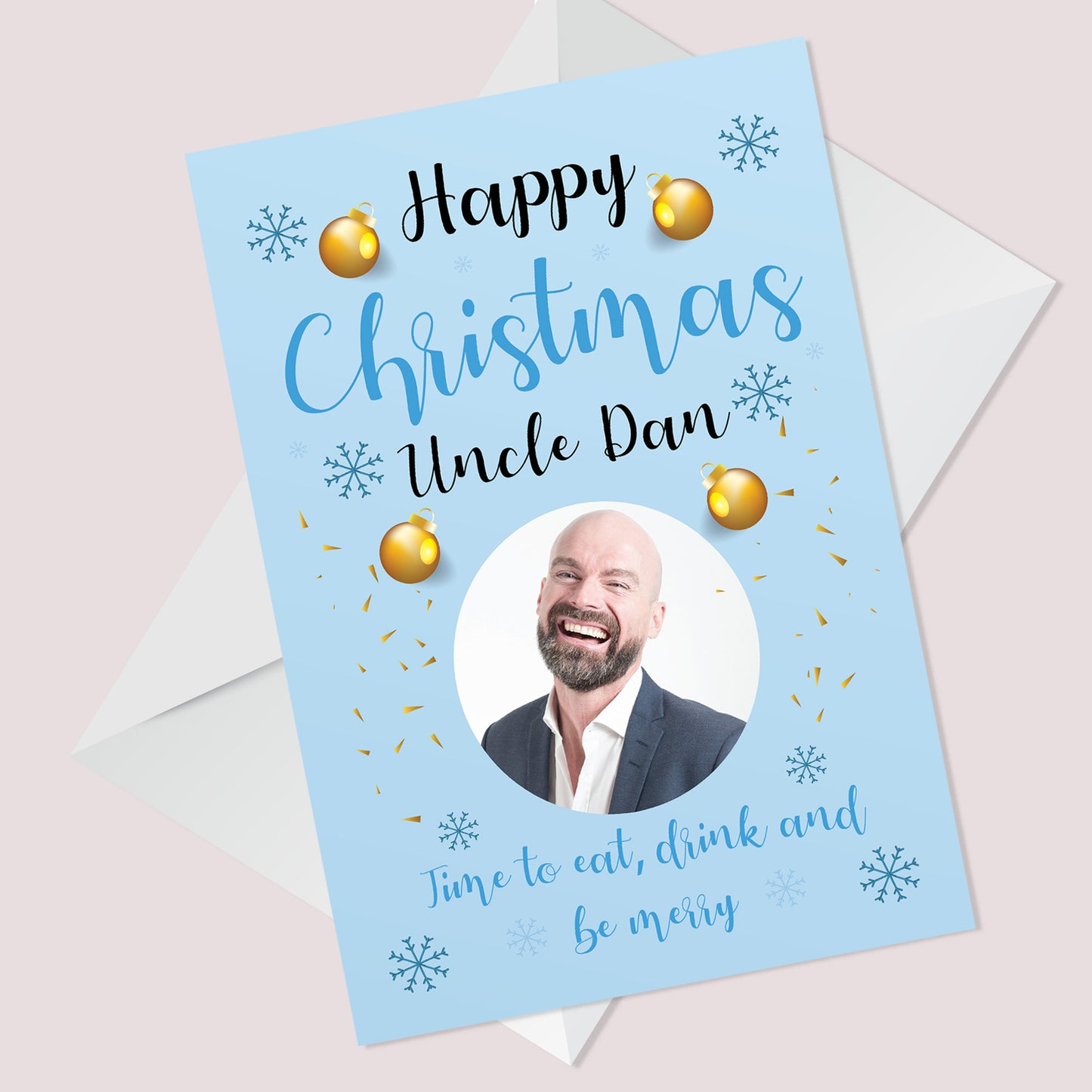 Personalised Funny Christmas Card For Uncle Photo Card For Him