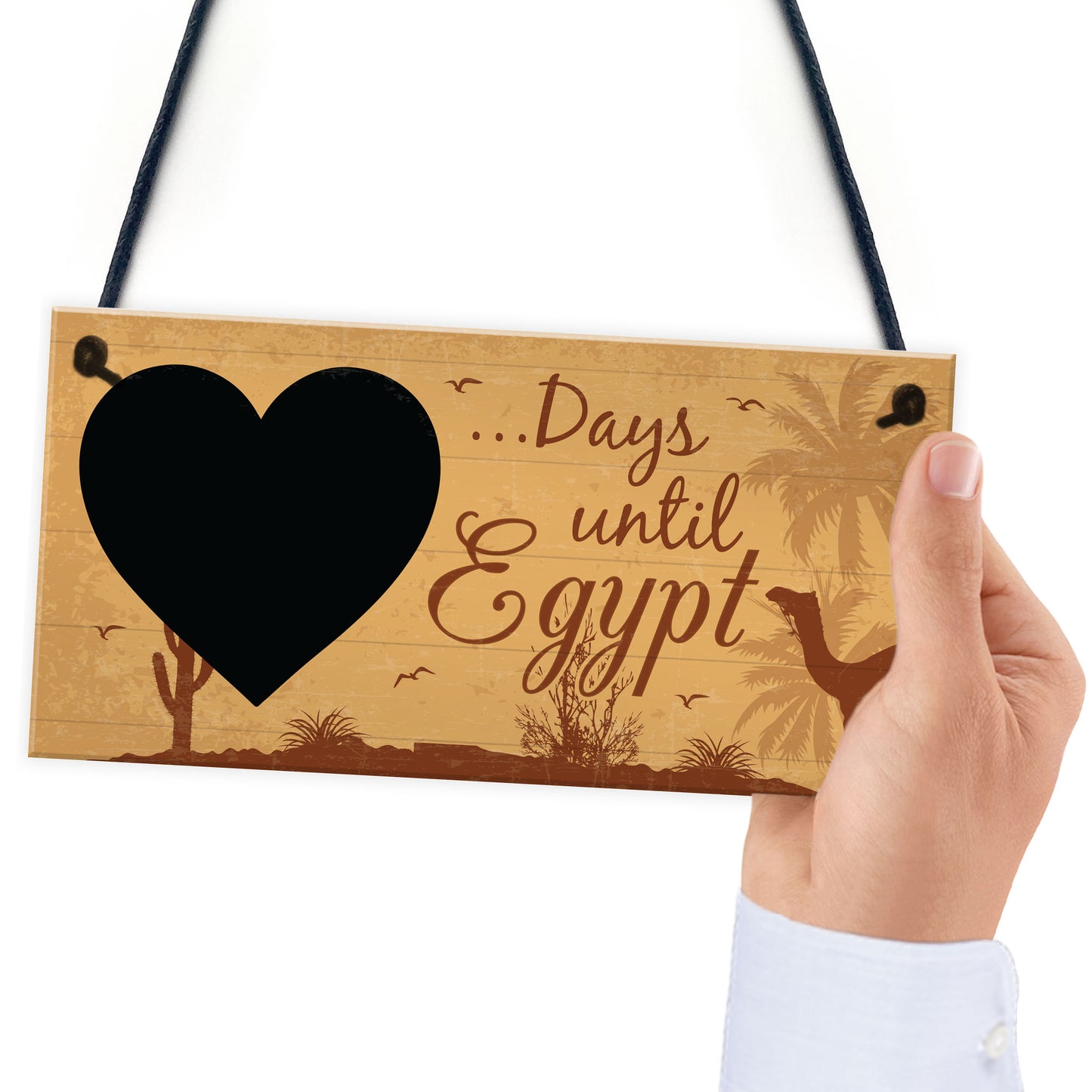 Chalkboard Holiday Countdown To EGYPT Novelty Holiday Travel