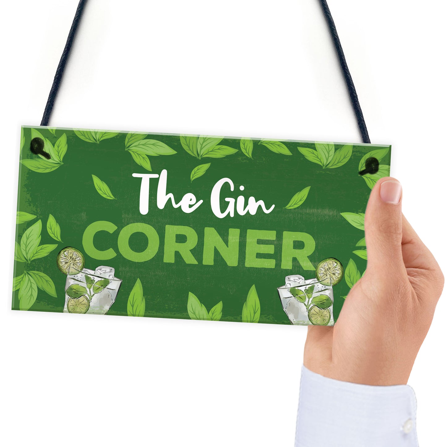 Funny Gin Gift Gin Corner Sign  Bar Sign For Garden Summerhouse