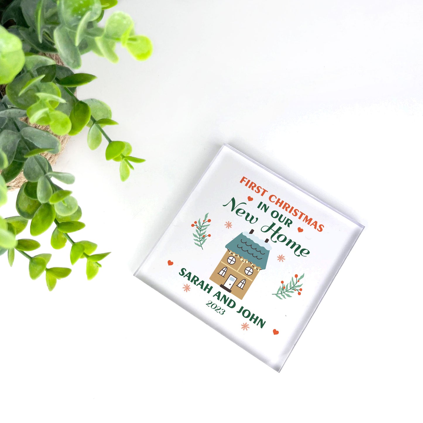 First Christmas In Our New Home Plaque Personalised Decoration