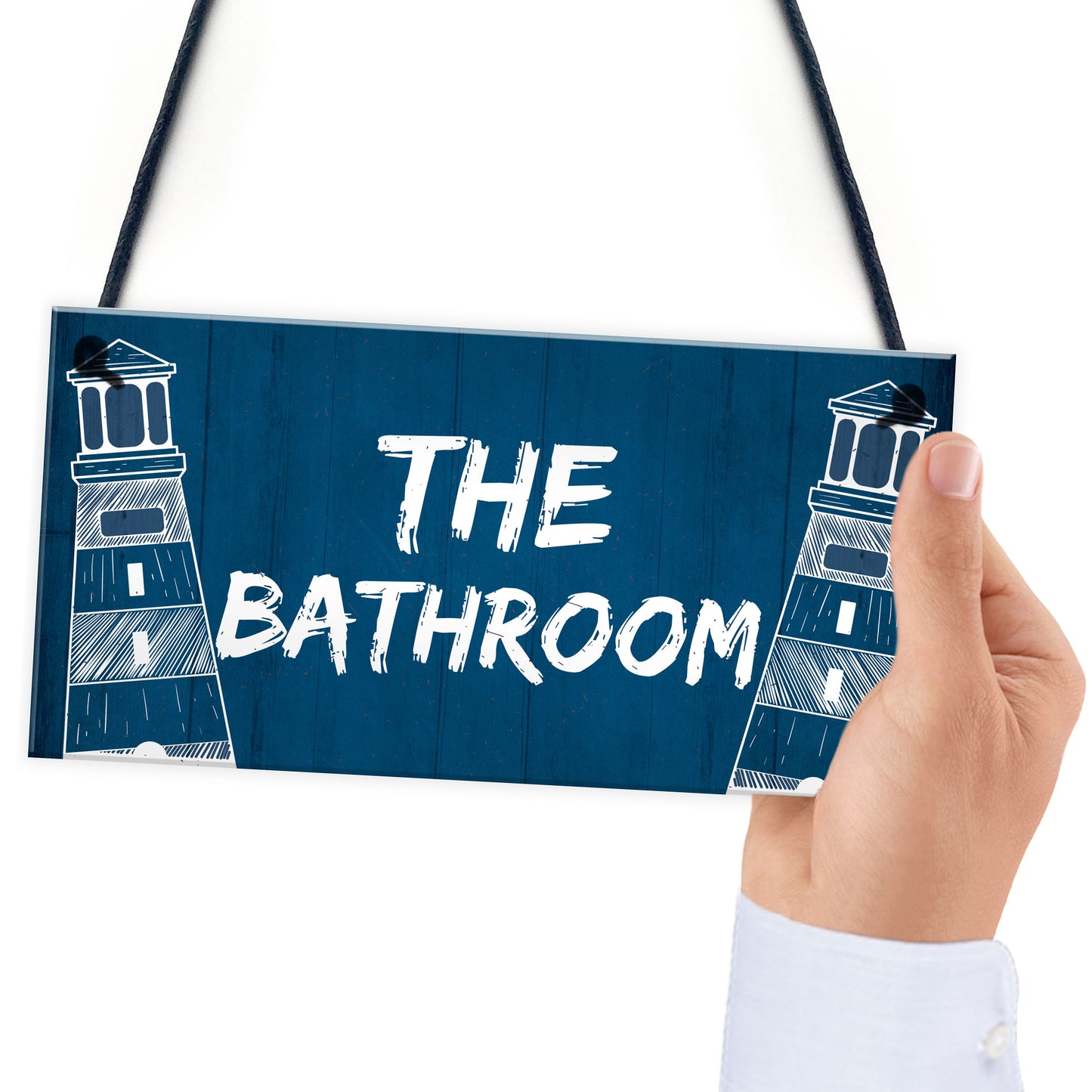 THE BATHROOM Sign Nautical Theme Toilet Loo Bathroom Sign