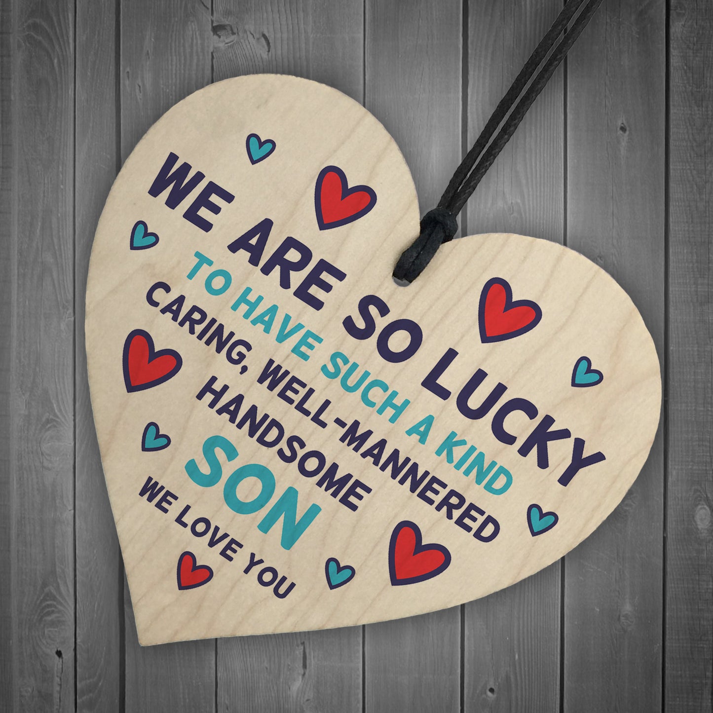 Special Gift For Son Wood Heart Love Gift 16th 18th Birthday